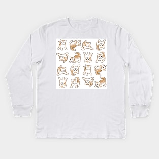 Playful Kittens are Everything on White Background Kids Long Sleeve T-Shirt